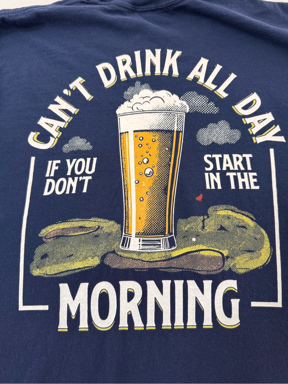 Barstool Sports Beer T-Shirt Comfort Colors  Navy